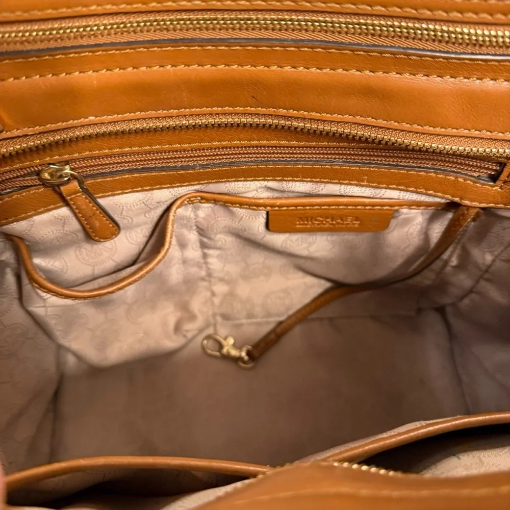 MICHAEL KORS MEDIUM TOTE COLLETTE BROWN BLACK SATCHEL BAG